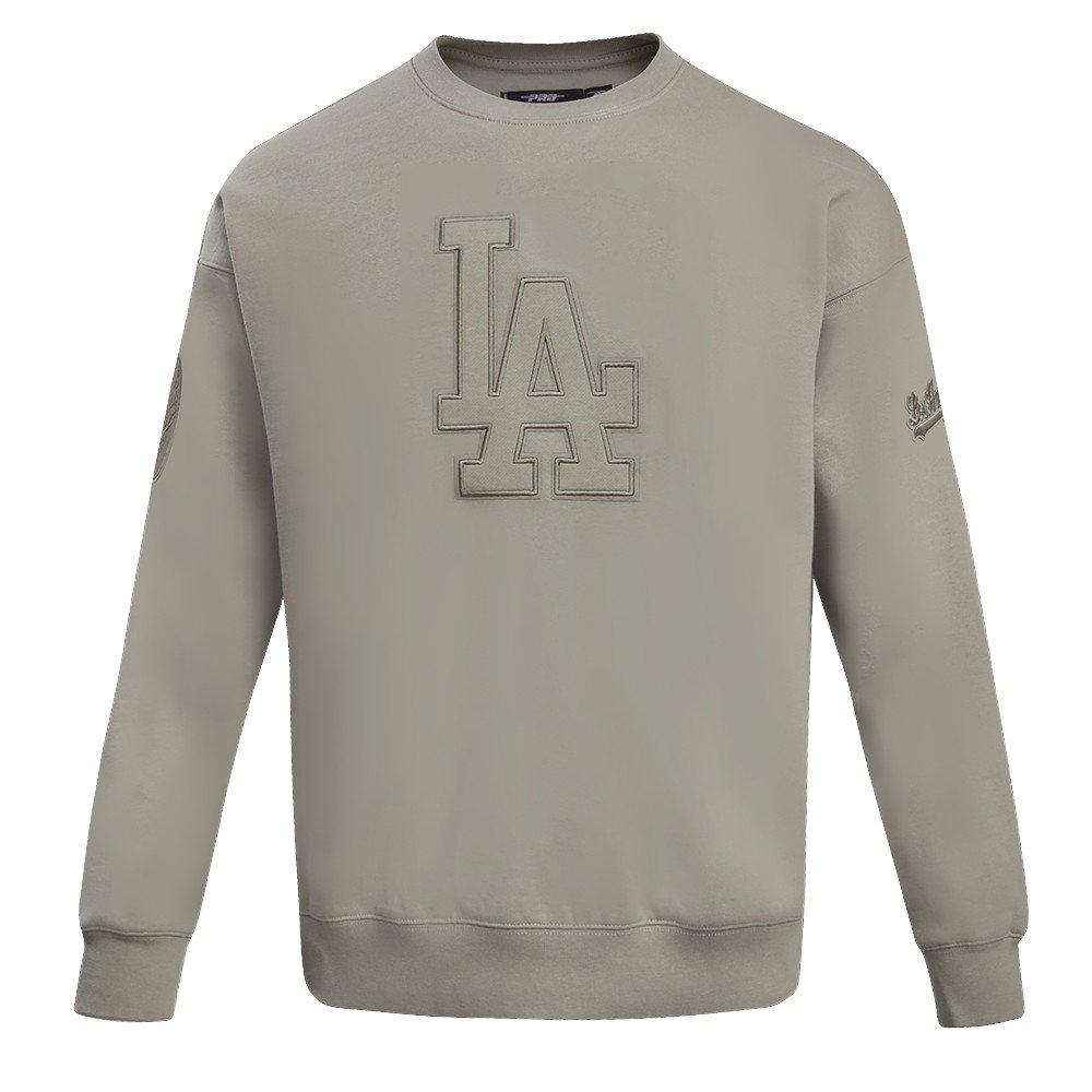 Pro Standard Men's MLB Los Angeles Dodgers Neutral Drop Shoulder Fleece Crewneck Sweatshirt - Taupe - TAUPE
